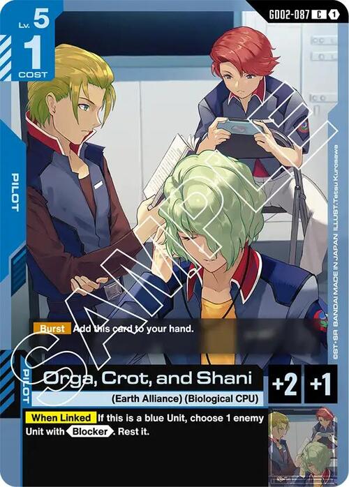 Orga, Crot, and Shani GD-02: Dual Impact
